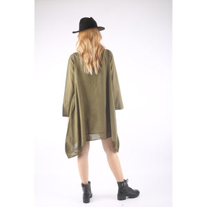 Fall Collection Solid Color Long Sleeve Shirt Dress Asymmetric Women LI0010 000001 00