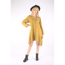 Load image into Gallery viewer, Fall Collection Solid Color Long Sleeve Shirt Dress Asymmetric Women LI0010 000001 00