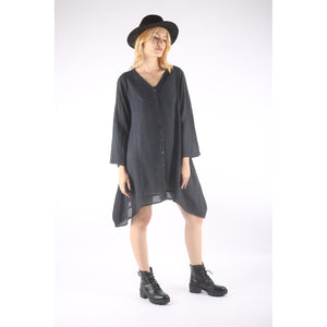 Fall Collection Solid Color Long Sleeve Shirt Dress Asymmetric Women LI0010 000001 00