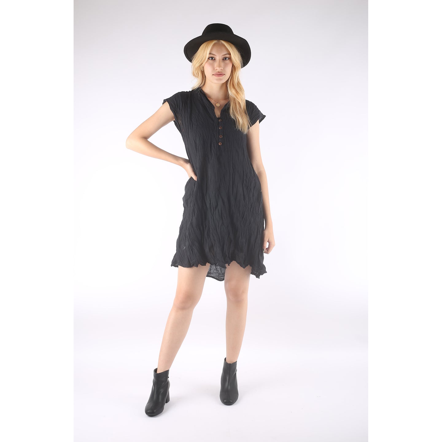 Fall Collection Solid Color Mini Dress Women LI0014 000001 00