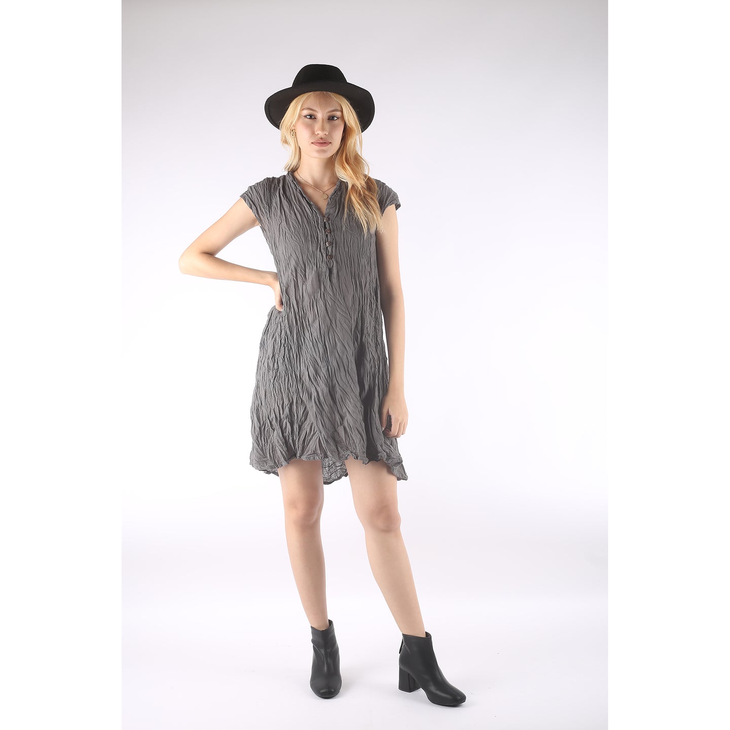 Fall Collection Solid Color Mini Dress Women LI0014 000001 00
