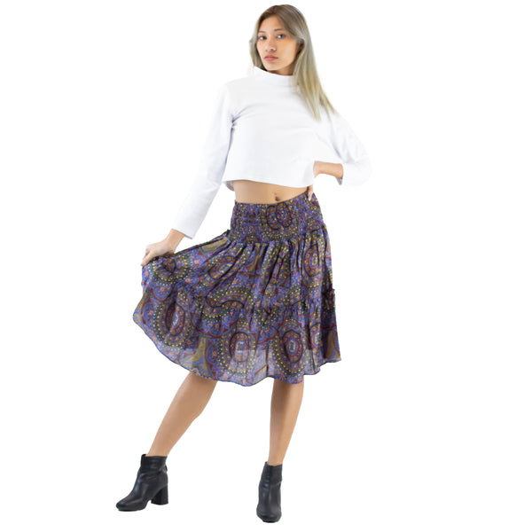 Mandala 114 Women's Skirt in Bright Navy SK0090 020114 02