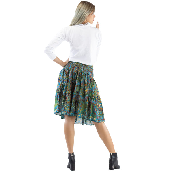Mandala 114 Women's Skirt in Ocean Blue SK0090 020114 04