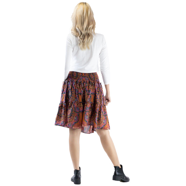 Mandala 114 Women's Skirt in Red SK0090 020114 06