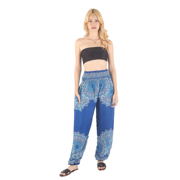 Mandala Lover Women's Harem Pants in Bright Navy PP0004 020245 01