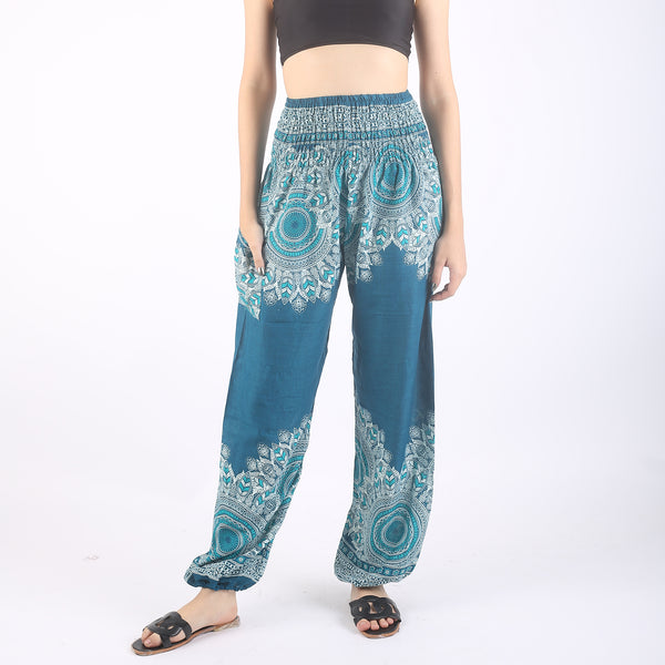 Mandala Lover Women's Harem Pants in Green PP0004 020245 05