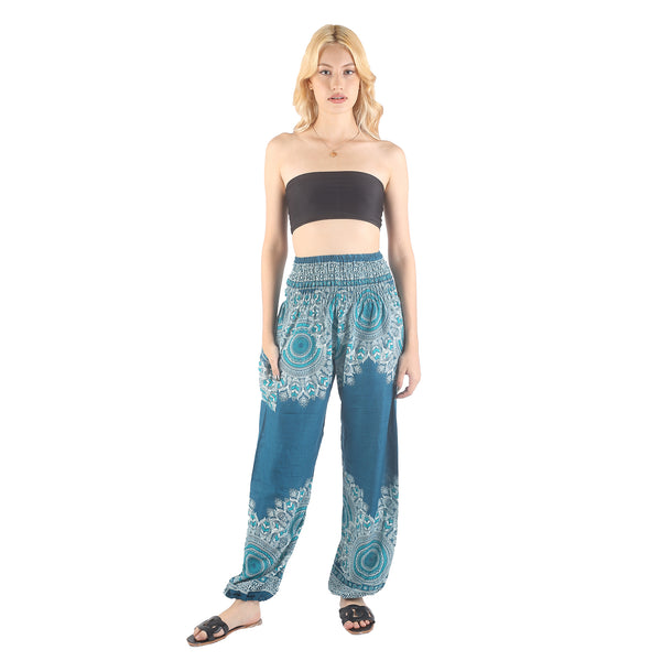 Mandala Lover Women's Harem Pants in Green PP0004 020245 05