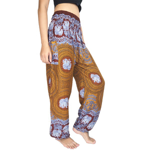 Mandala elephant 71 women harem pants in Brown PP0004 020071 04