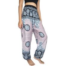 Load image into Gallery viewer, Mandala elephant 71 women harem pants in White PP0004 020071 03