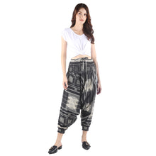 Load image into Gallery viewer, Modern Abstract drop crotch pants in Black PP0056 030000 10
