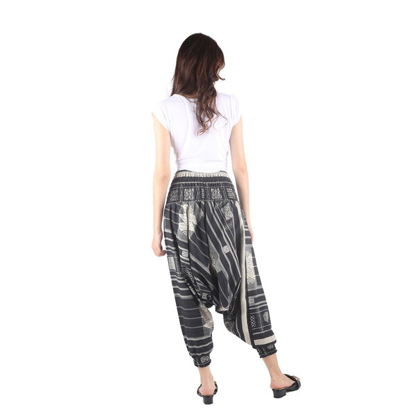 Modern Abstract drop crotch pants in Black PP0056 030000 10