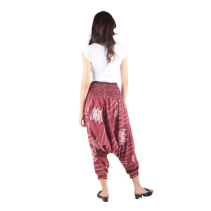 Modern Abstract drop crotch pants in Burgundy PP0056 030000 15