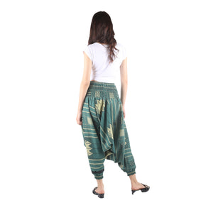 Modern Abstract drop crotch pants in Teal PP0056 030000 17