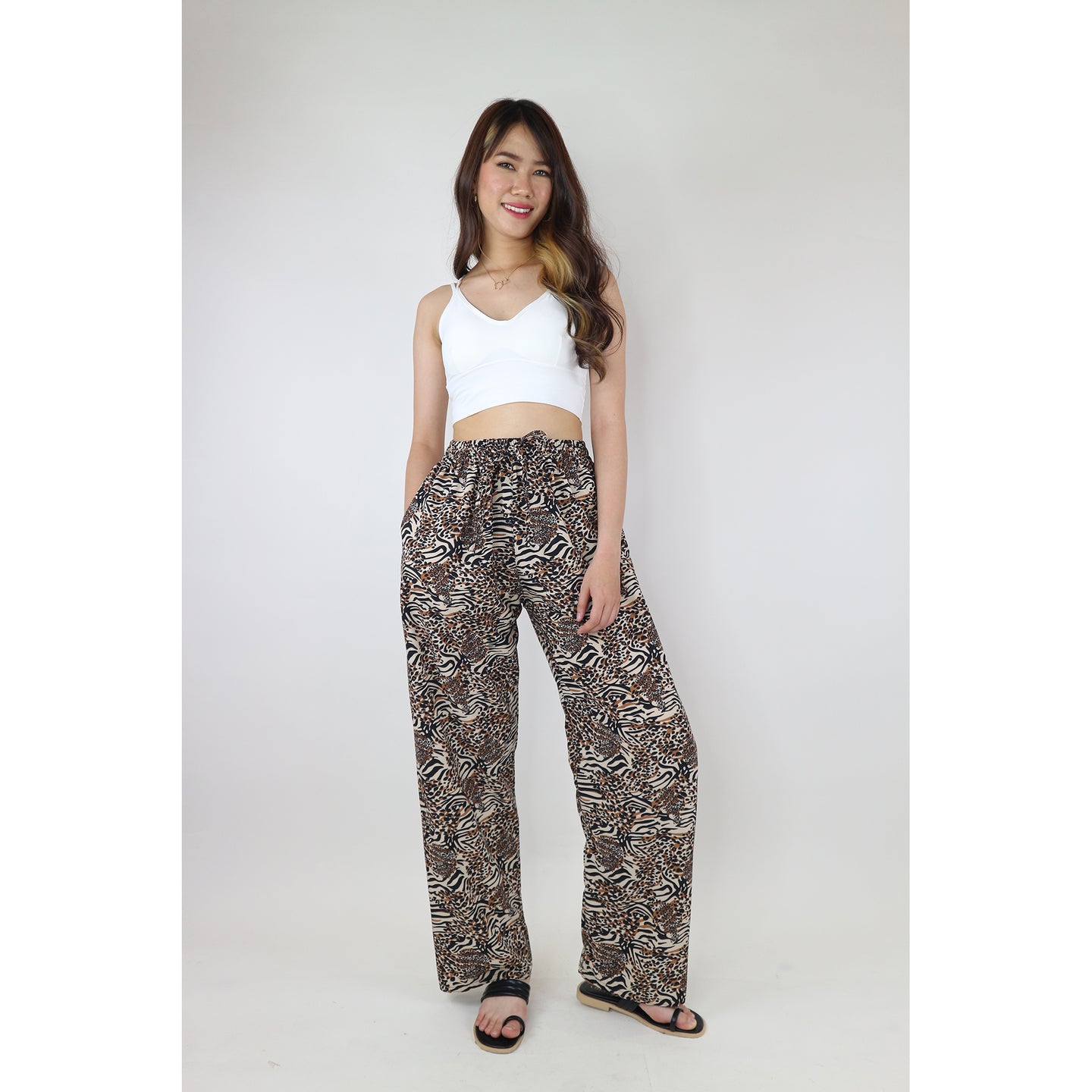 Mona Women's Lounge Drawstring Pants in Brown PP0216 130006 03