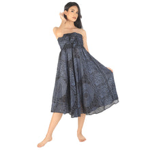 Load image into Gallery viewer, Monotone Mandala Women&#39;s Bohemian Skirt in Navy SK0033 020031 02
