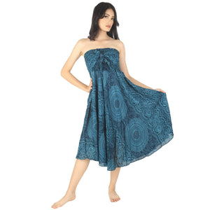 Monotone Mandala Women's Bohemian Skirt in Ocean Blue SK0033 020031 06