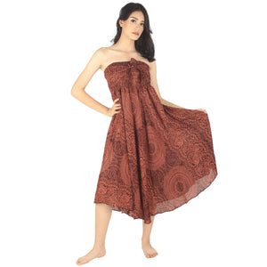 Monotone Mandala Women's Bohemian Skirt in Orange SK0033 020031 03