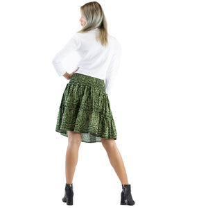 Monotone Mandala Women's Skirts in Green SK0090 020031 04