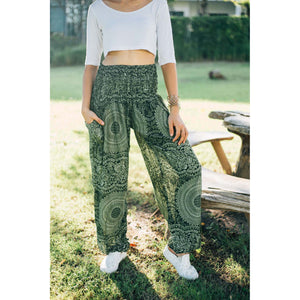 Monotone Mandala 31 women harem pants in Green PP0004 020031 04