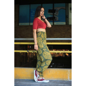Floral Classic 98 women harem pants in Green PP0004 020098 07