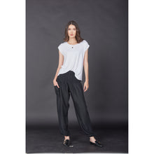 Load image into Gallery viewer, Solid color women harem pants in Black PP0004 020000 10