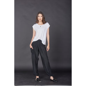 Solid color women harem pants in Black PP0004 020000 10