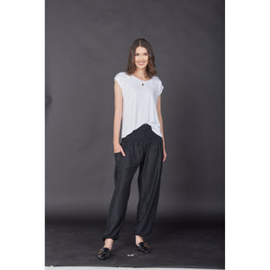 Solid color women harem pants in Black PP0004 020000 10