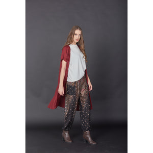 Solid Color Women's Kimono in Burgundy JK0030 020000 15