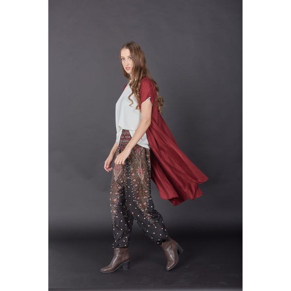 Solid Color Women's Kimono in Burgundy JK0030 020000 15