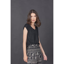 Load image into Gallery viewer, Solid Color Women&#39;s T-Shirt in Black SH0179 070000 10