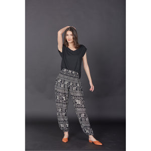 African Elephant 4 women harem pants in Black PP0004 020004 01