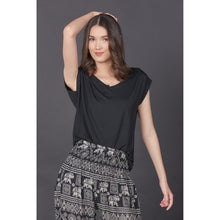 Load image into Gallery viewer, Solid Color Women&#39;s T-Shirt in Black SH0179 070000 10