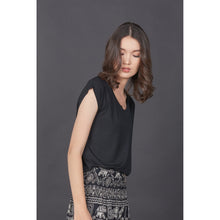 Load image into Gallery viewer, Solid Color Women&#39;s T-Shirt in Black SH0179 070000 10