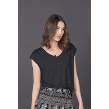 Load image into Gallery viewer, Solid Color Women&#39;s T-Shirt in Black SH0179 070000 10