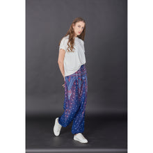 Load image into Gallery viewer, Peacock Unisex Drawstring Genie Pants in Navy Blue PP0110 020007 05