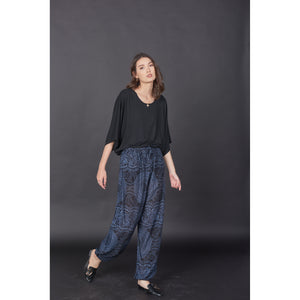 Monotone Mandala Unisex Drawstring Genie Pants in Navy PP0110 020031 02