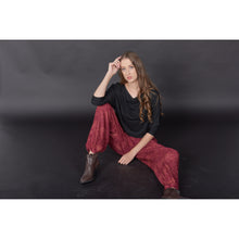 Load image into Gallery viewer, Paisley Mistery Unisex Drawstring Genie Pants in Red PP0110 020016 06