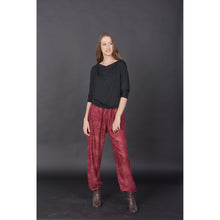 Load image into Gallery viewer, Paisley Mistery Unisex Drawstring Genie Pants in Red PP0110 020016 06
