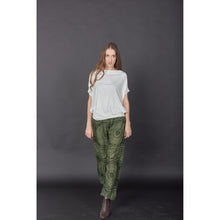 Load image into Gallery viewer, Monotone Mandala Unisex Drawstring Genie Pants in Green PP0110 020031 04