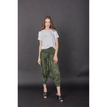 Load image into Gallery viewer, Monotone Mandala Unisex Aladdin drop crotch pants in Green PP0056 020031 04