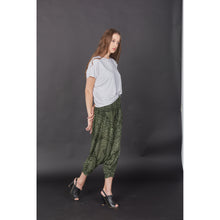 Load image into Gallery viewer, Monotone Mandala Unisex Aladdin drop crotch pants in Green PP0056 020031 04