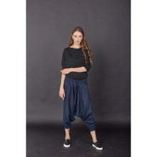 Load image into Gallery viewer, Solid Color Unisex Aladdin Drop Crotch Pants in Navy Blue PP0056 020000 03