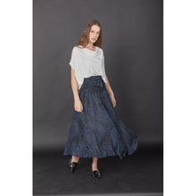Load image into Gallery viewer, Monotone Mandala Women&#39;s Bohemian Skirt in Navy SK0033 020031 02