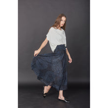 Load image into Gallery viewer, Monotone Mandala Women&#39;s Bohemian Skirt in Navy SK0033 020031 02