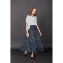 Load image into Gallery viewer, Monotone Mandala Women&#39;s Bohemian Skirt in Navy SK0033 020031 02