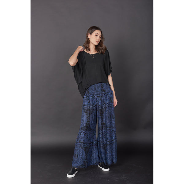 Monotone Mandala Women's Wide Leg Pants in Navy PP0311 020031 02