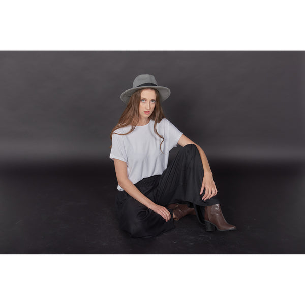 Solid Color Women's Wide Leg Pants in Black PP0311 020000 10
