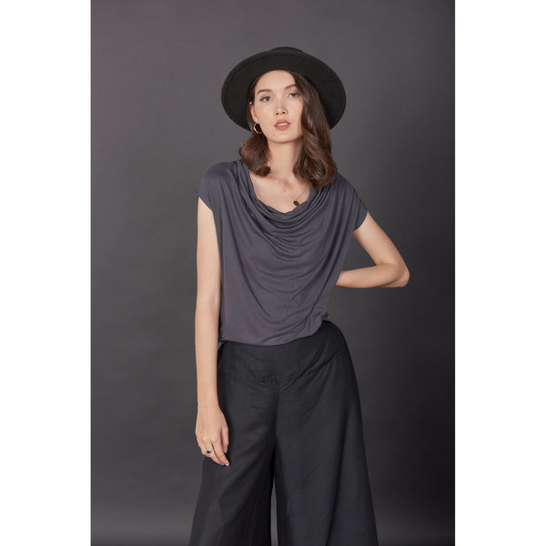 Solid Color Women's Palazzo Pants in Black PP0304 020000 10