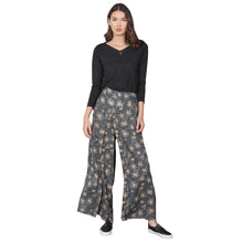 Load image into Gallery viewer, Flower Women&#39;s Palazzo pants in Gray PP0076 020201 01