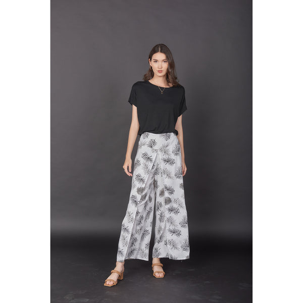Flower Women's Palazzo pants in White PP0076 020207 01
